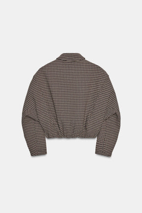 HOUNDSTOOTH QUILTED BOMBER JACKET - Image 2