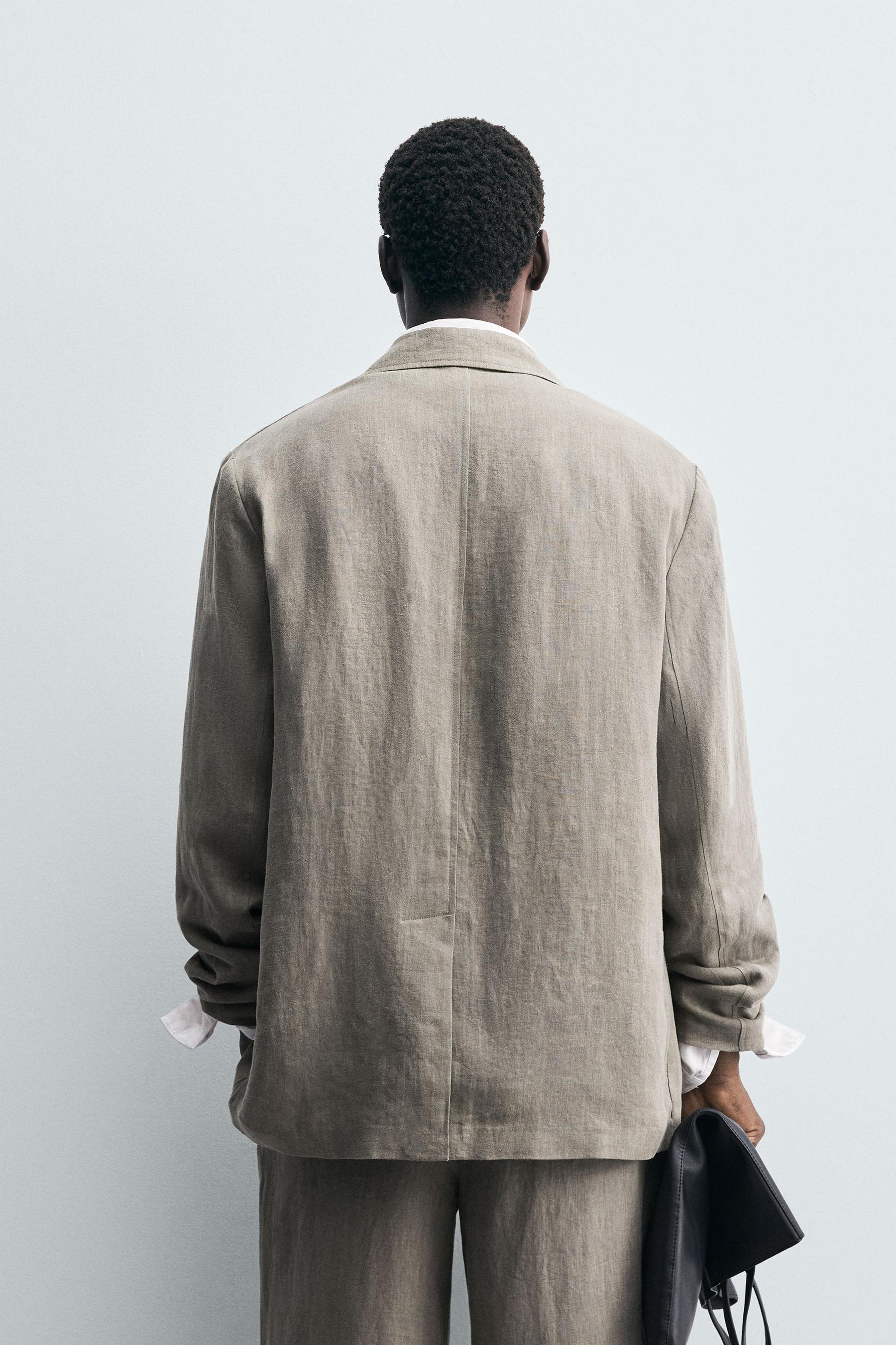 WASHED 100% LINEN SUIT BLAZER - Image 3