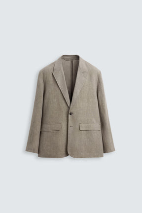 WASHED 100% LINEN SUIT BLAZER - Image 8