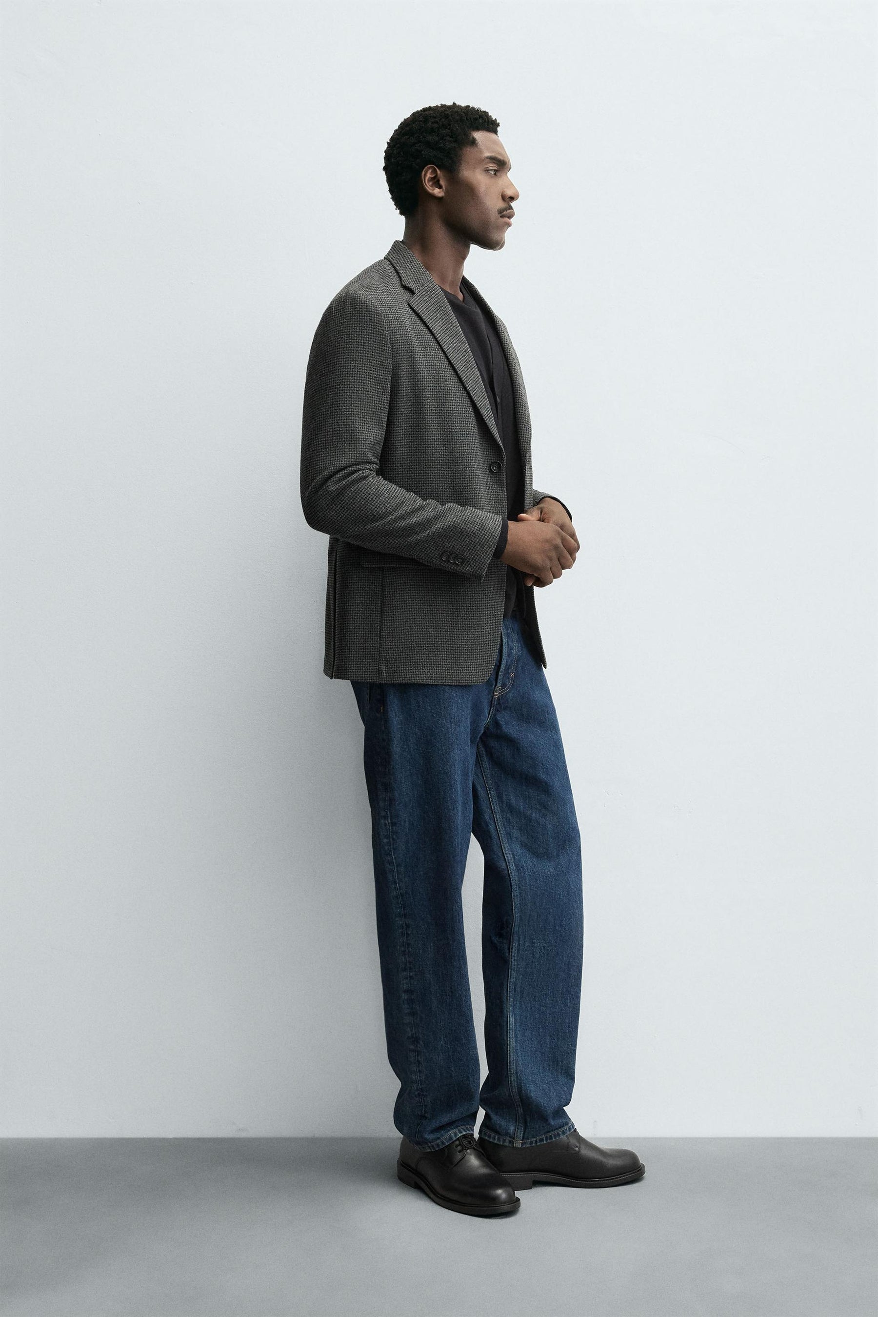 HOUNDSTOOTH TEXTURED BLAZER - Image 4