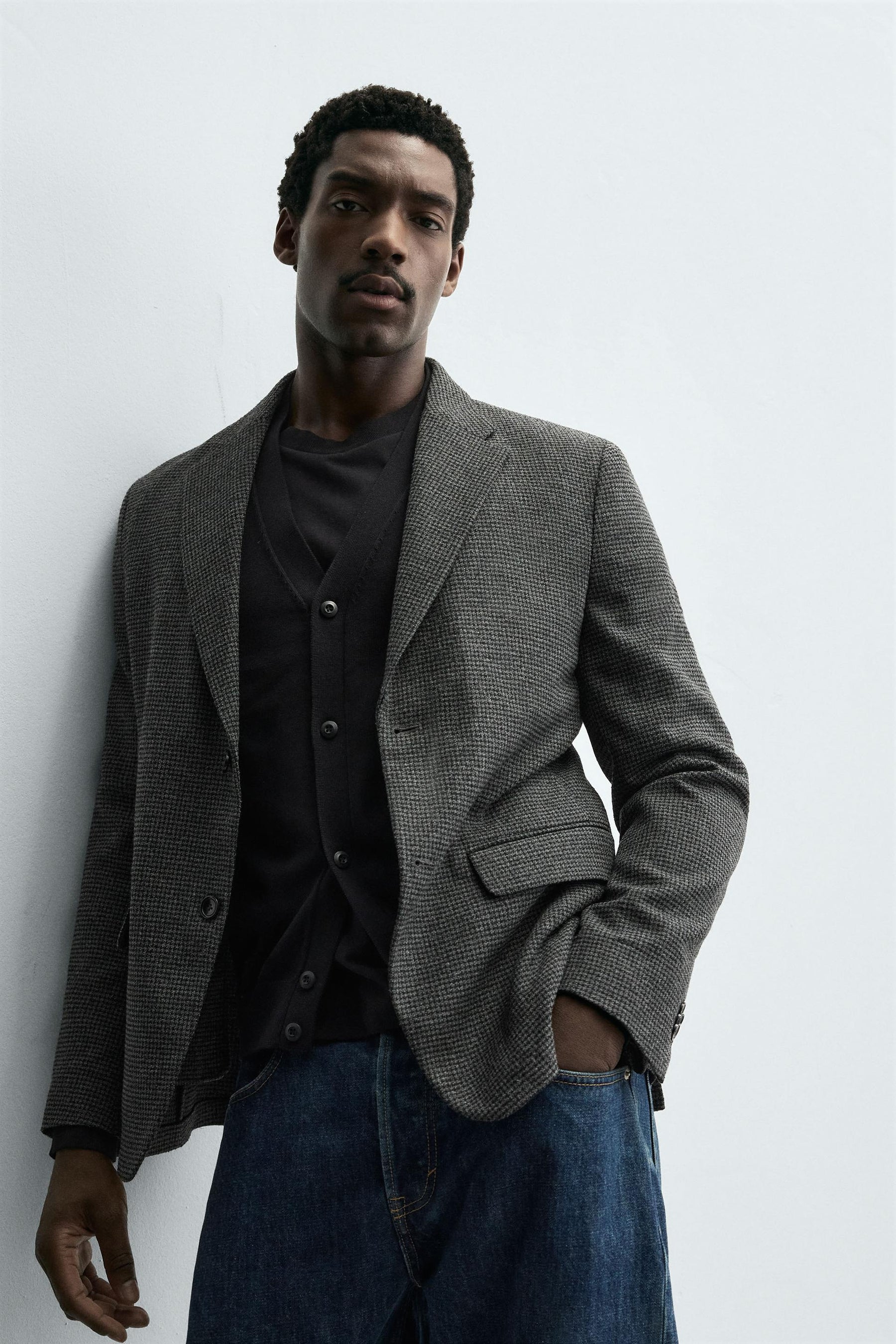 HOUNDSTOOTH TEXTURED BLAZER - Image 6