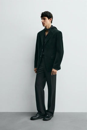 REGULAR FIT VELVET BLAZER - Image 4