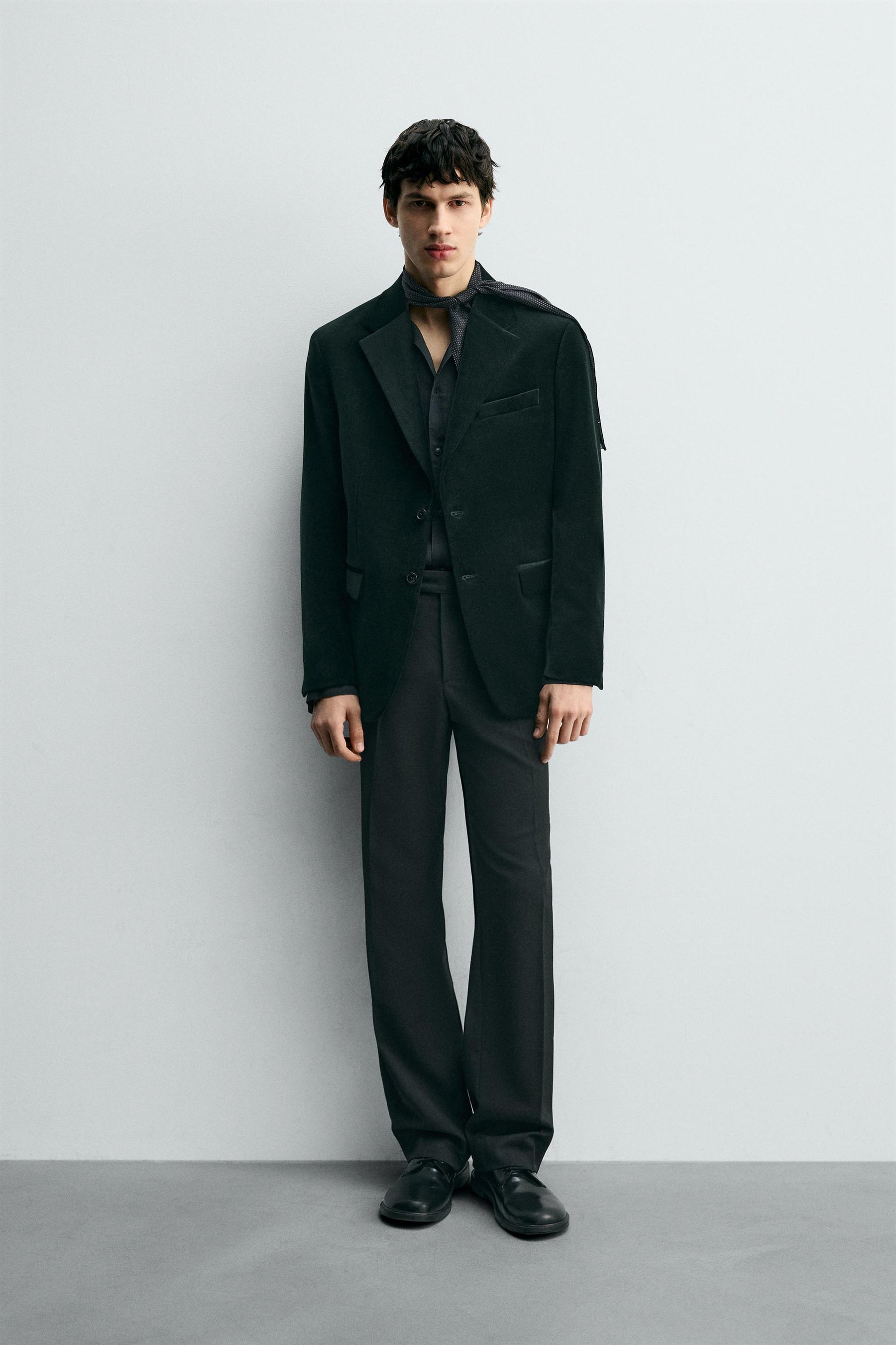 REGULAR FIT VELVET BLAZER - Image 1