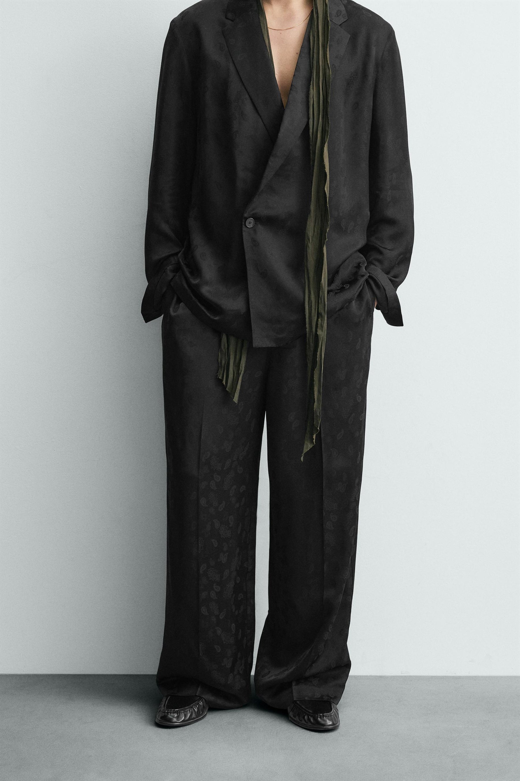 Paisley Jacquard Trousers - Image 2