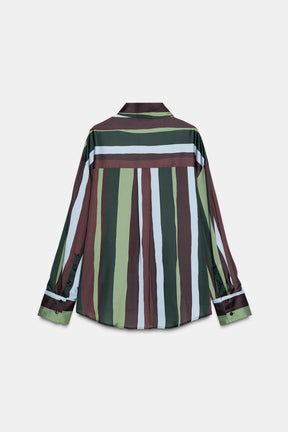 Gestreifte Satinbluse