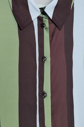 Gestreifte Satinbluse