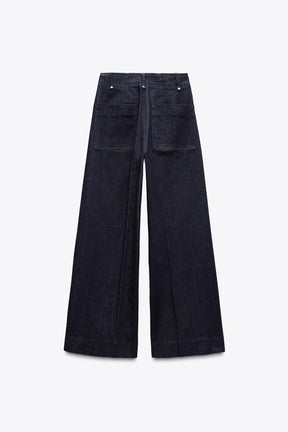 Wide-Leg High-Waist Jeans