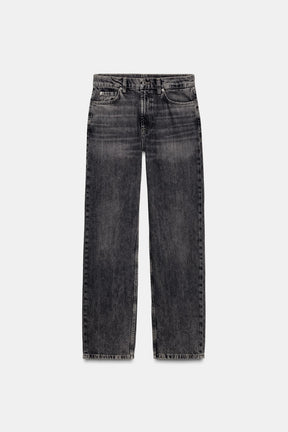 High-Waist Straight Jeans