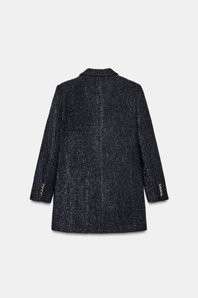 Blazer mit Metallic-Faden