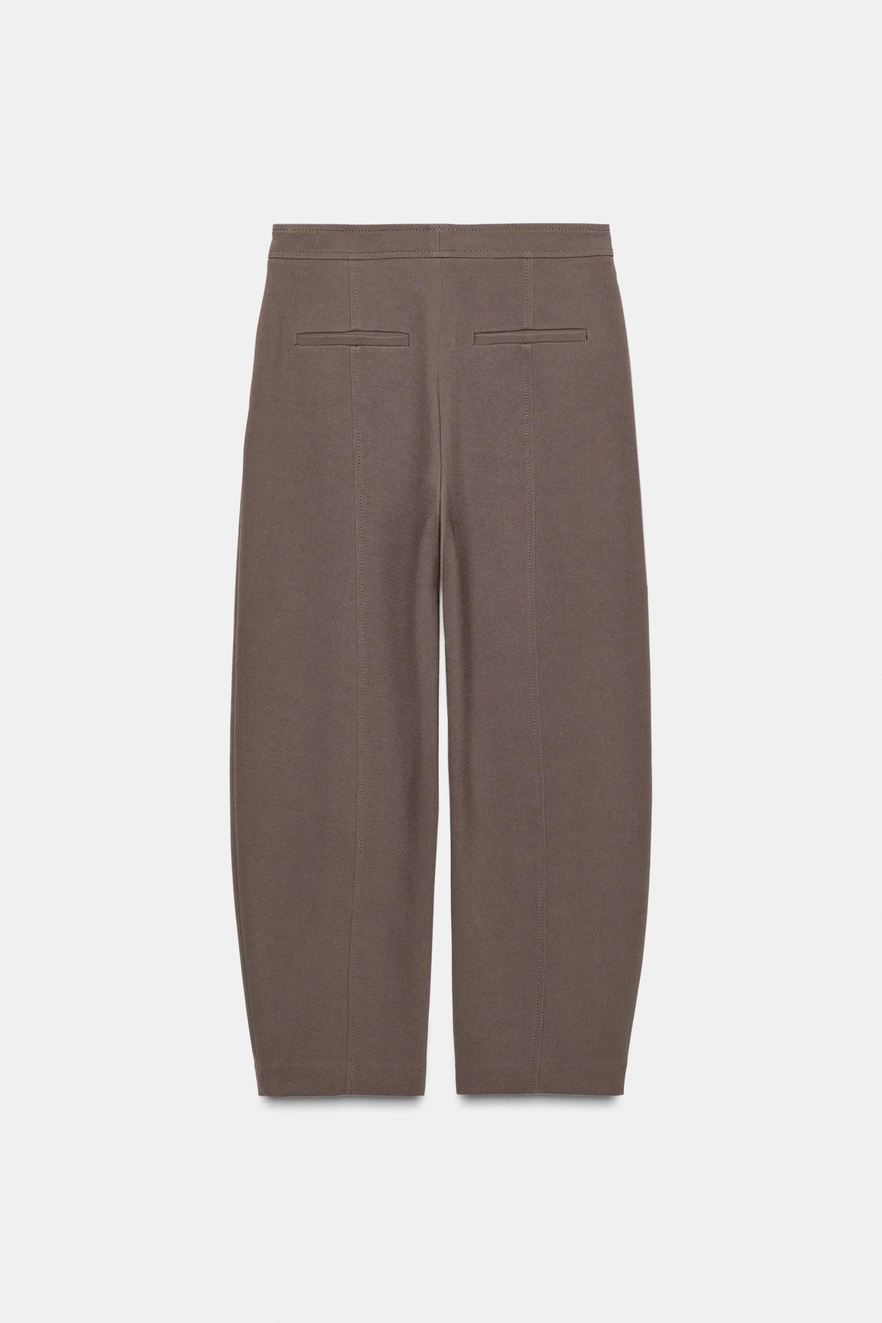 Zip-up Carrot Trousers