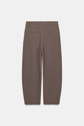 Zip-up Carrot Trousers