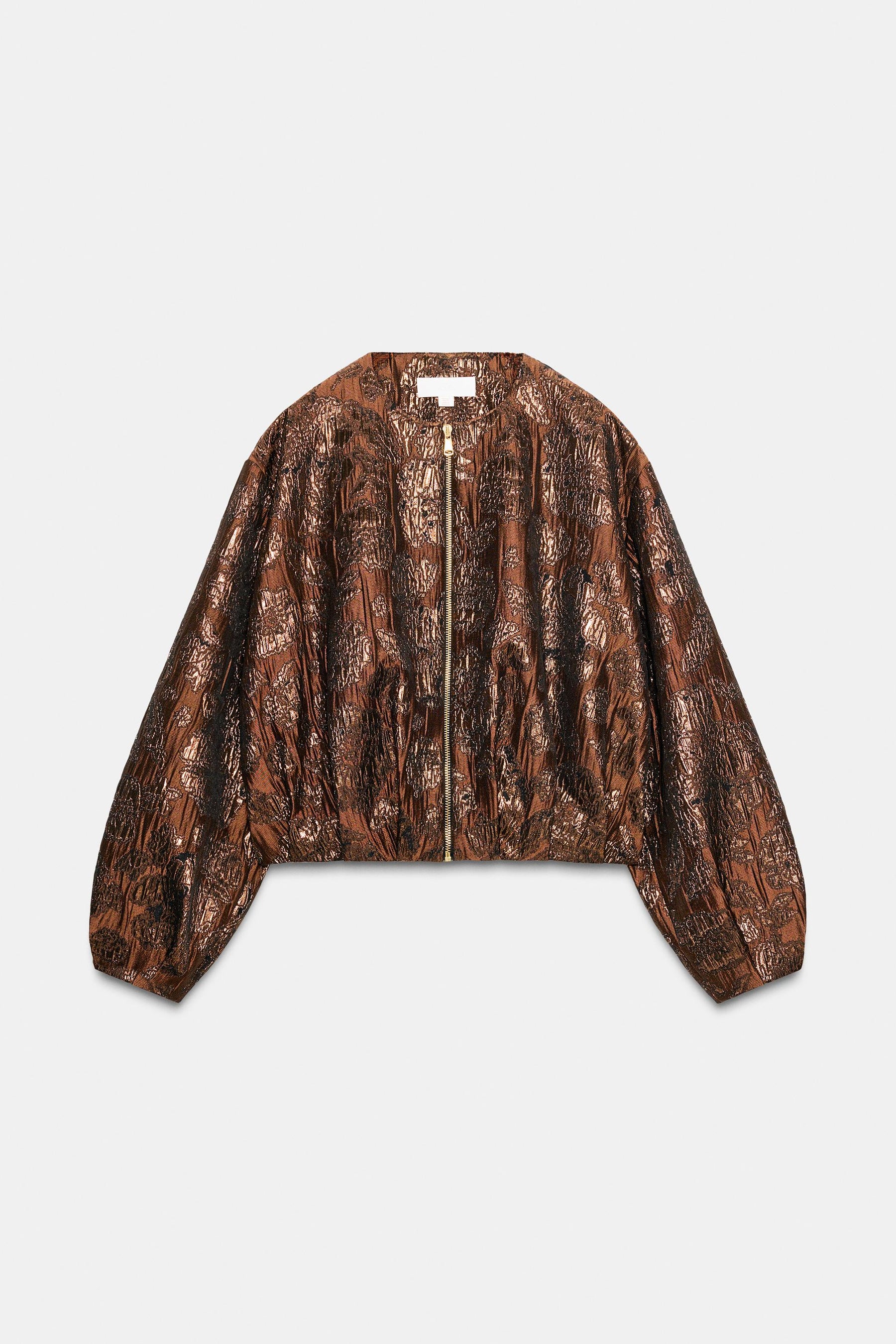 GLÄNZENDER JACQUARD-BOMBER