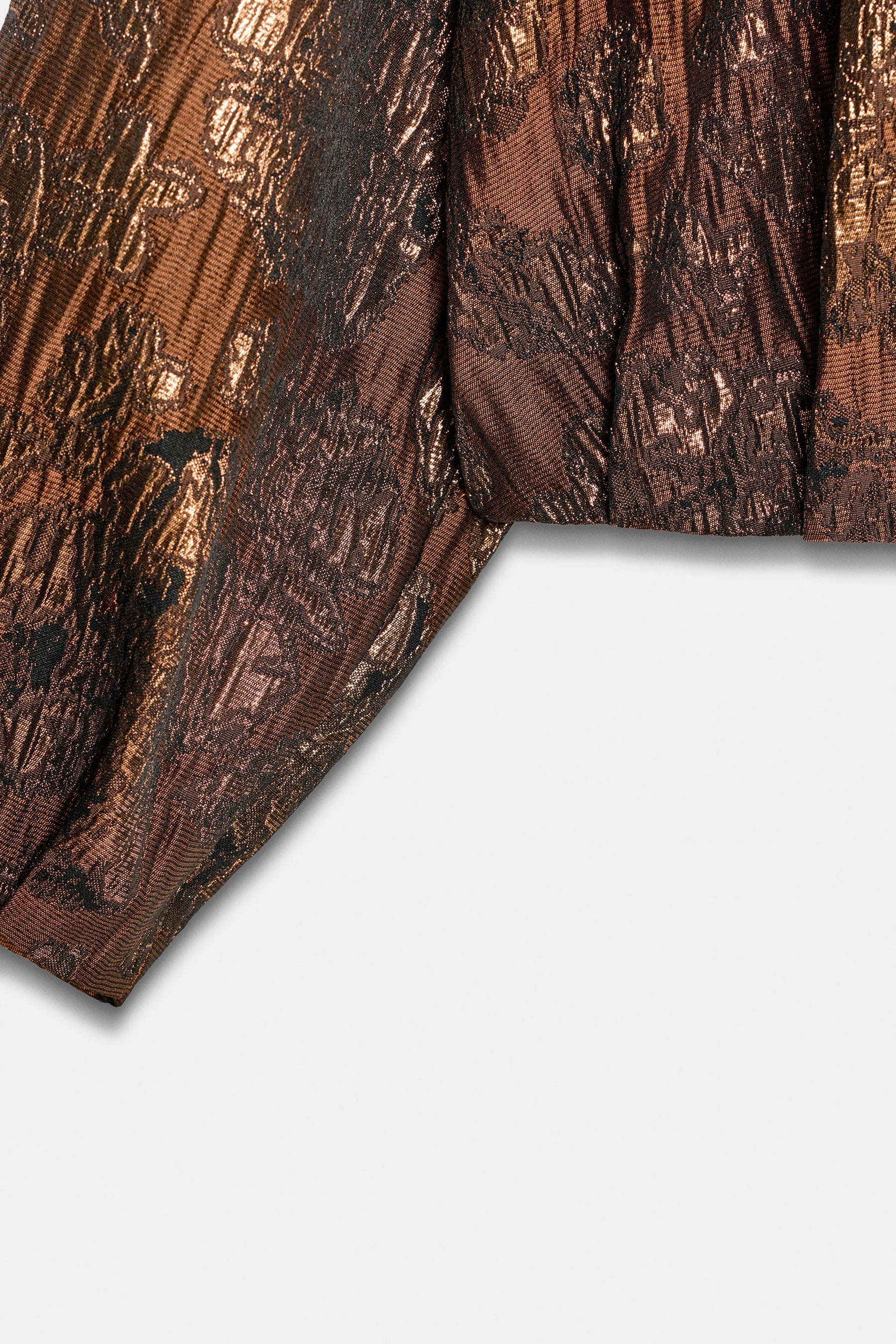 GLÄNZENDER JACQUARD-BOMBER