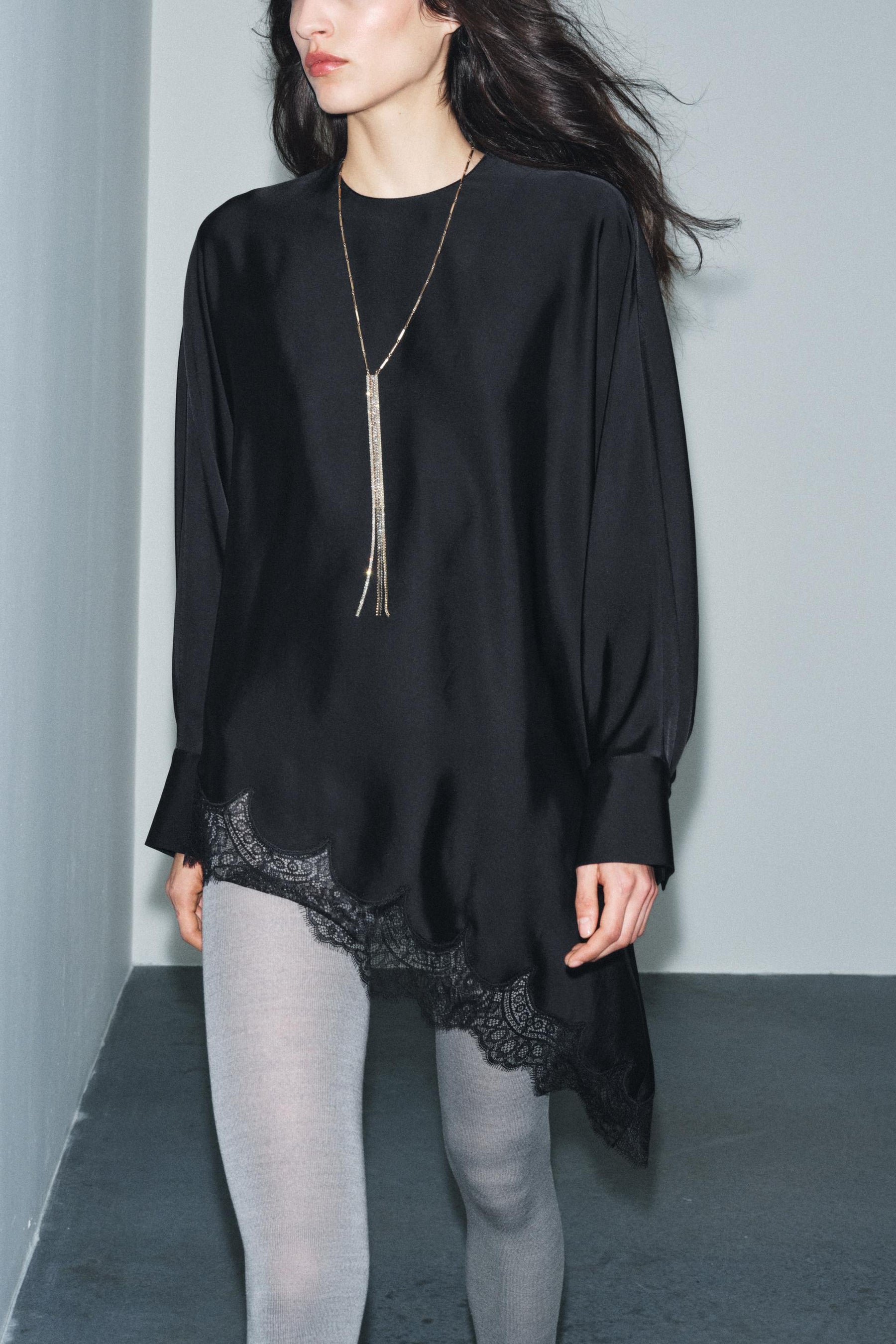 Asymmetric Lace Blouse