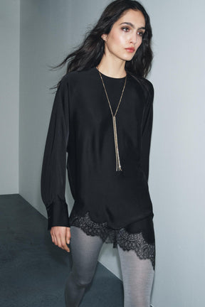 Asymmetric Lace Blouse