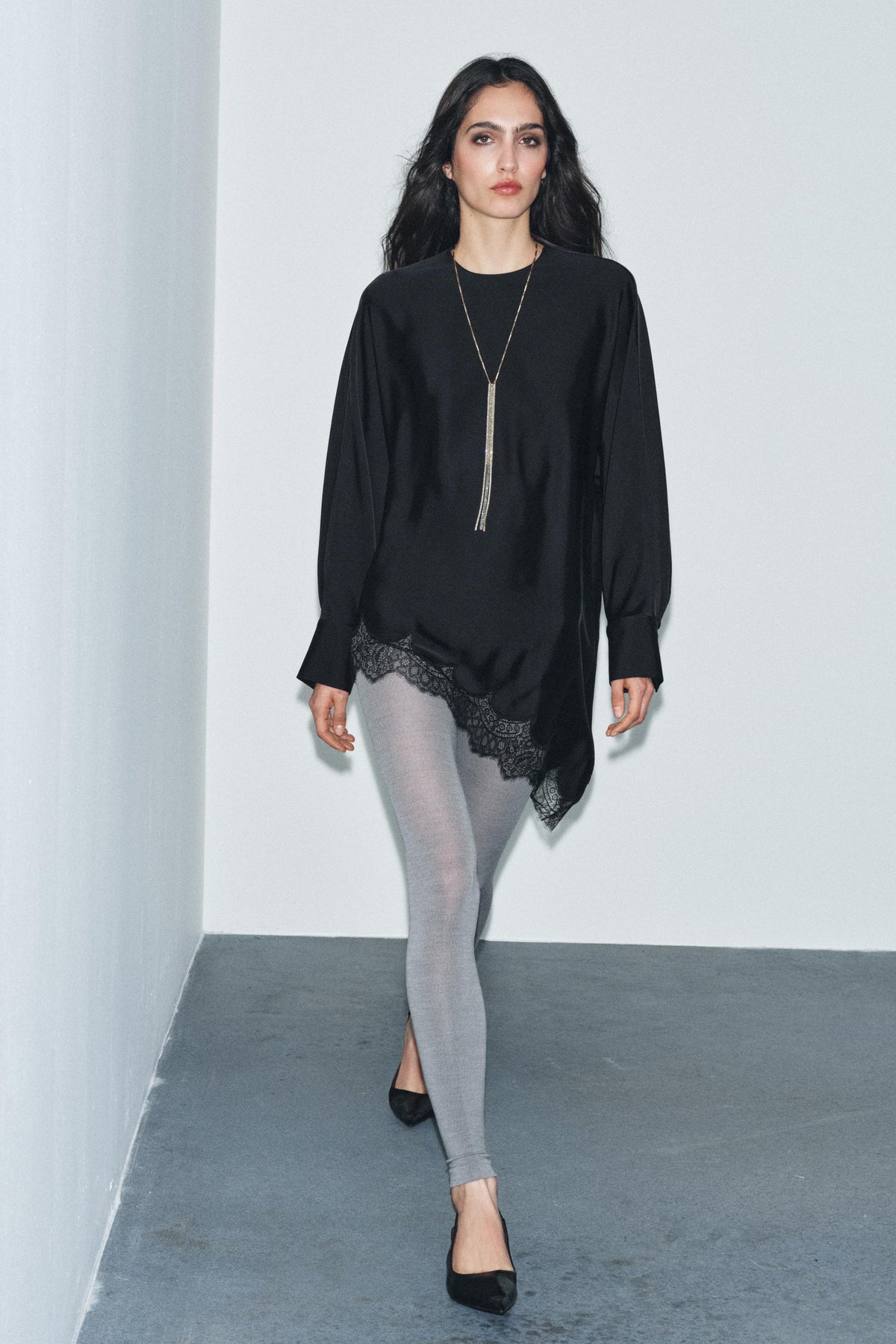 Asymmetric Lace Blouse