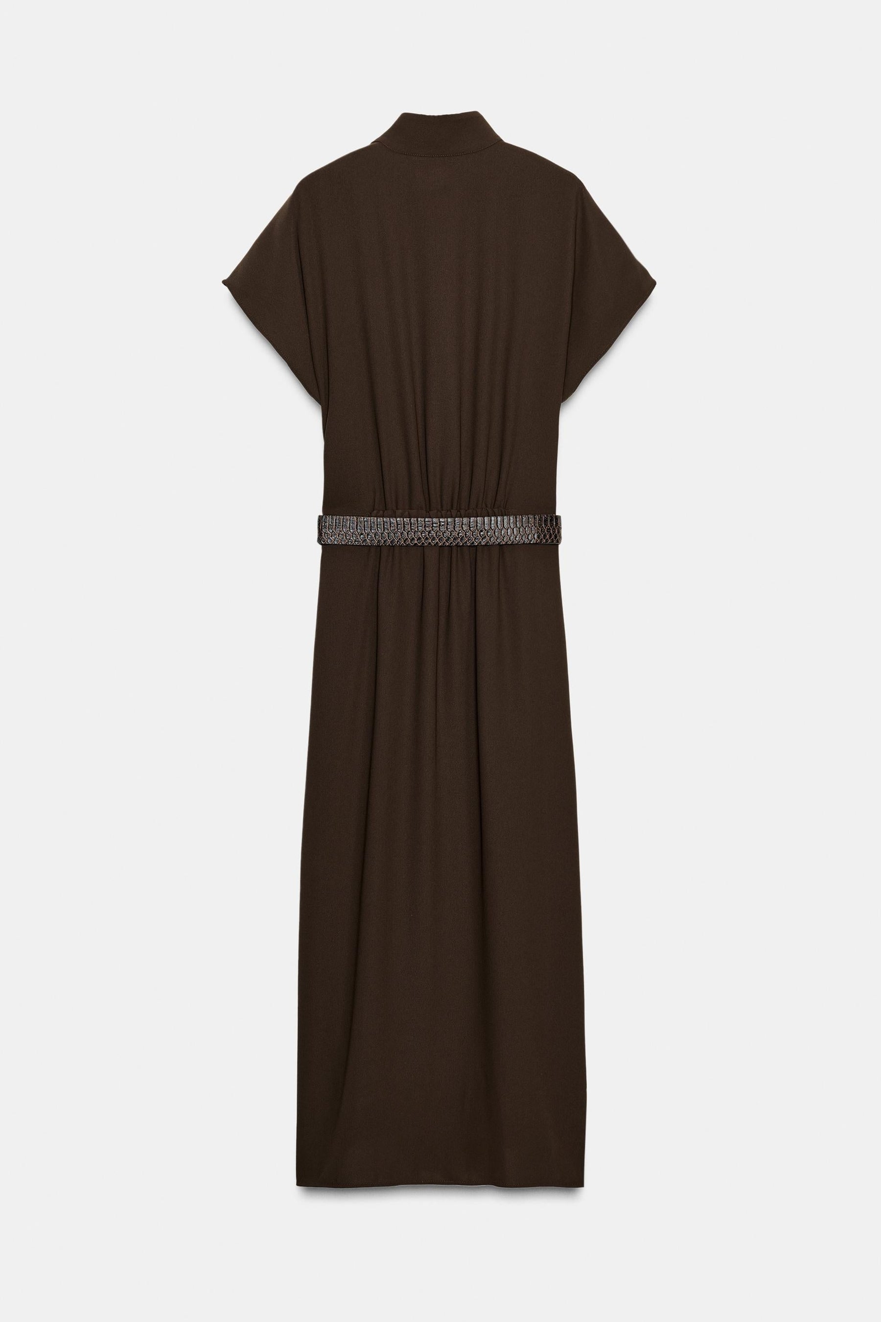 BELTED MIDI DRESS