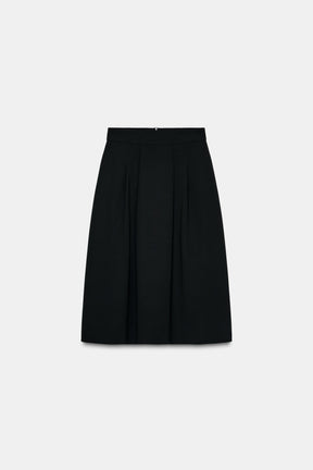Crepe Layered Midi Skirt