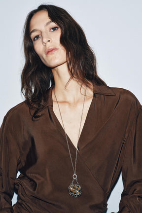 Draped Crossover Fashion Top