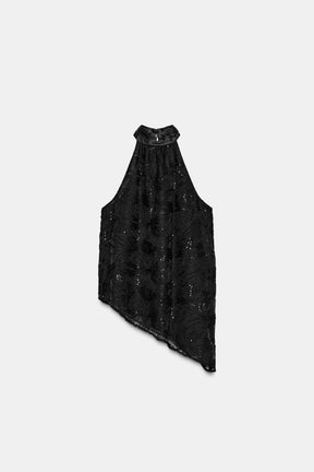 Sequin Asymmetric Top