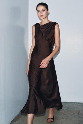 ZW COLLECTION SATIN MIDI DRESS - Image 1