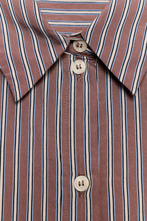 OVERSIZE STRIPED POPLIN SHIRT