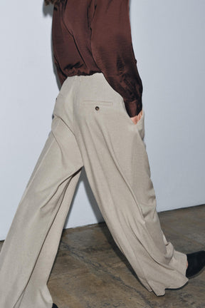 Wool Blend Darts Trousers