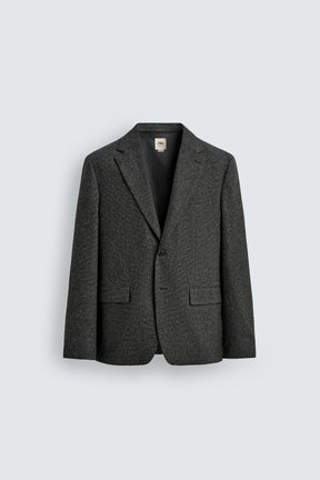 LIMITED EDITION TEXTURED WOOL BLEND SUIT BLAZER - Image 7