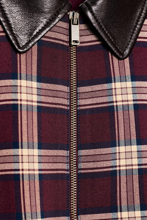 Checked Bomber Jacket