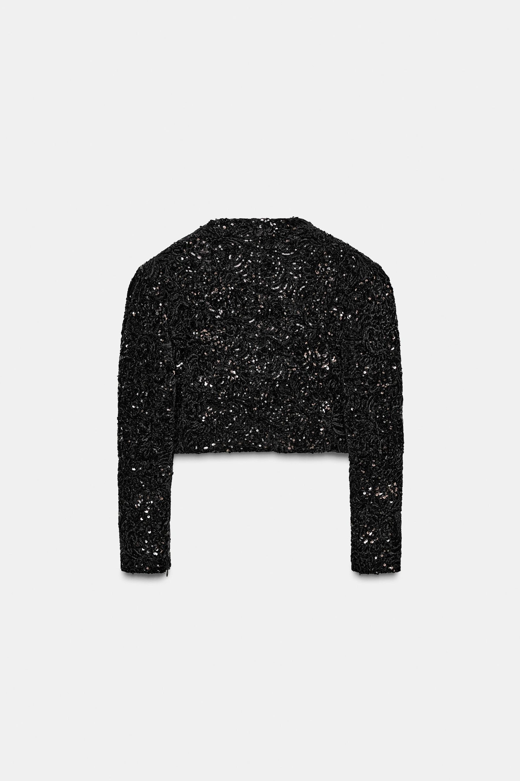SEQUIN VOLUME SLEEVE JACKET - Image 6