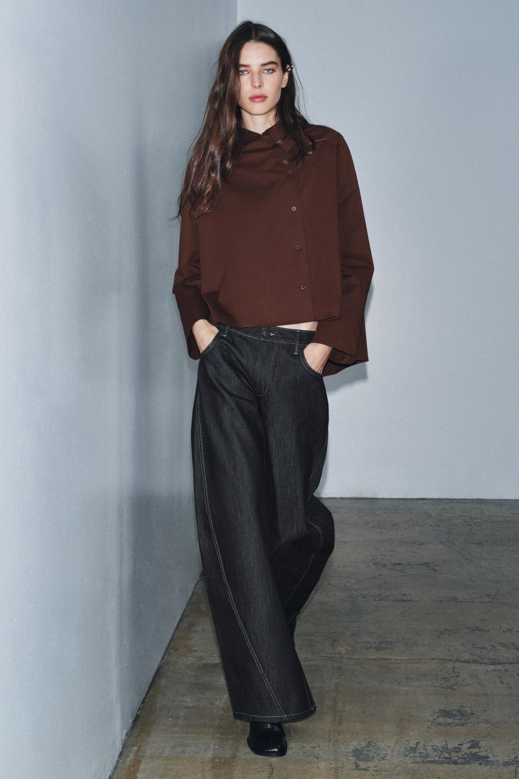 Oversized Pleated Shirt