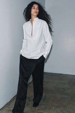 Poplin Shirt with Bib