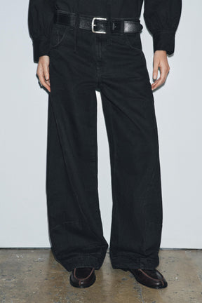 Low-Rise Balloon Jeans