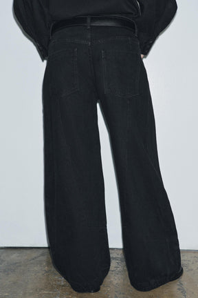 Low-Rise Balloon Jeans