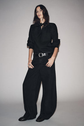 Low-Rise Balloon Jeans