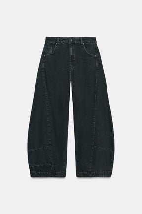 Low-Rise Balloon Jeans
