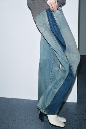 Jeans mit mittelhohem Bund und Reißverschlüssen