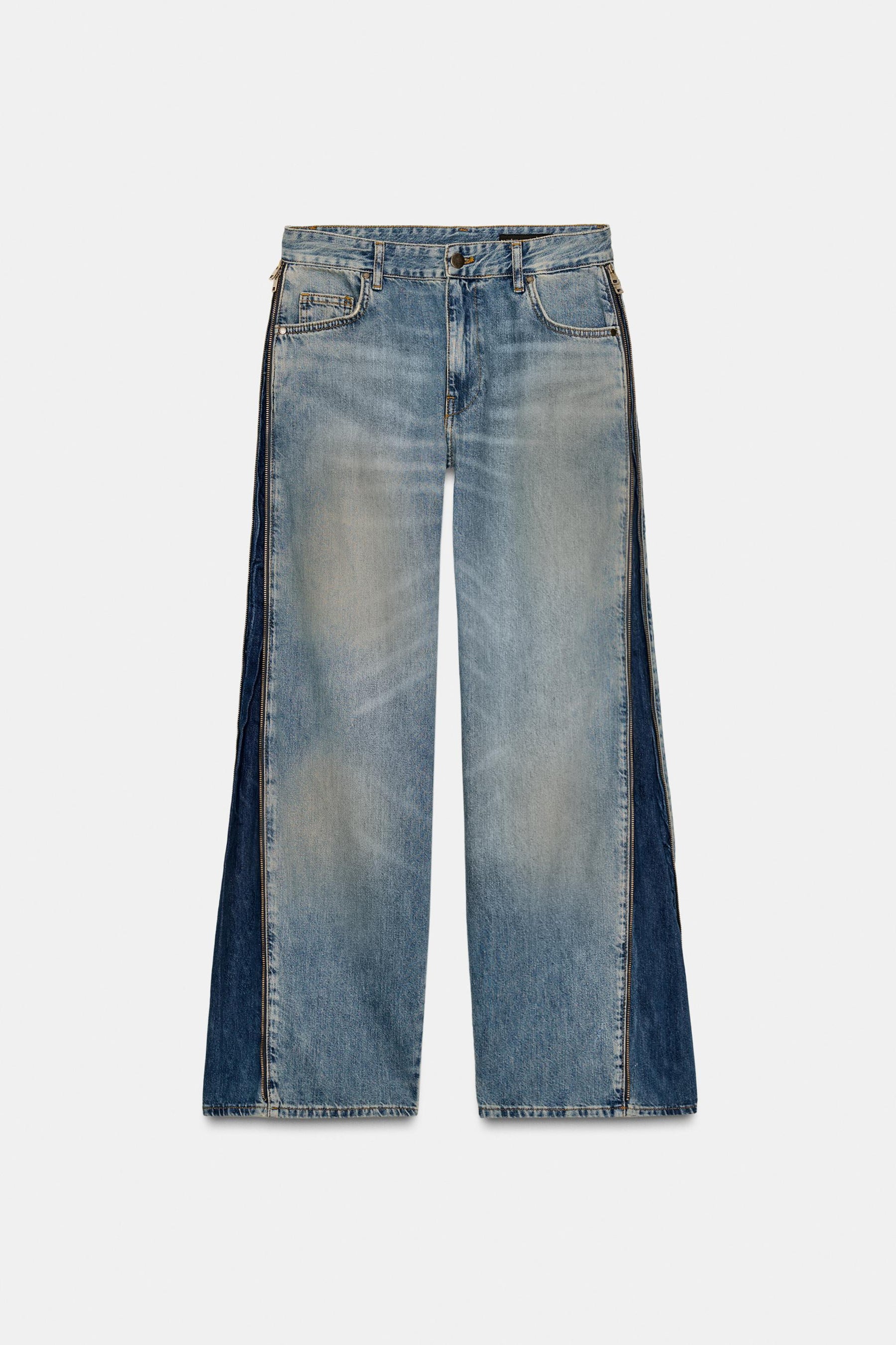 Jeans mit mittelhohem Bund und Reißverschlüssen