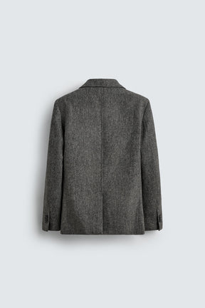 100% WOOL TEXTURED BLAZER AARON LEVINE X - Image 7