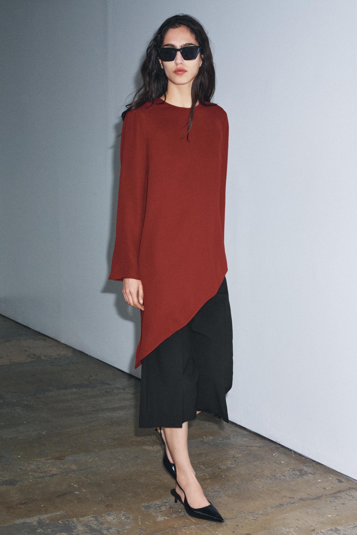 Asymmetric Flowy Fashion Top