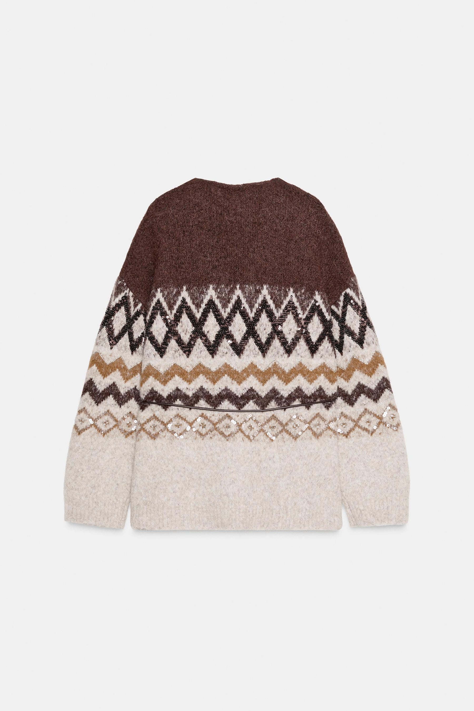 Pailletten-Strickjacke mit