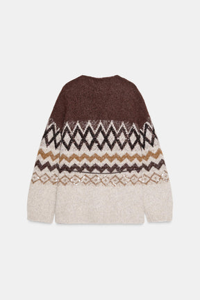 Pailletten-Strickjacke mit