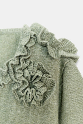 Floral knit short sleeve