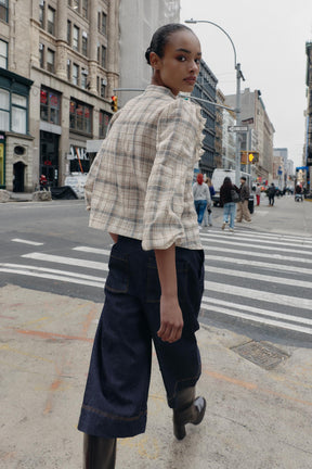 Ruffled Check Shirt