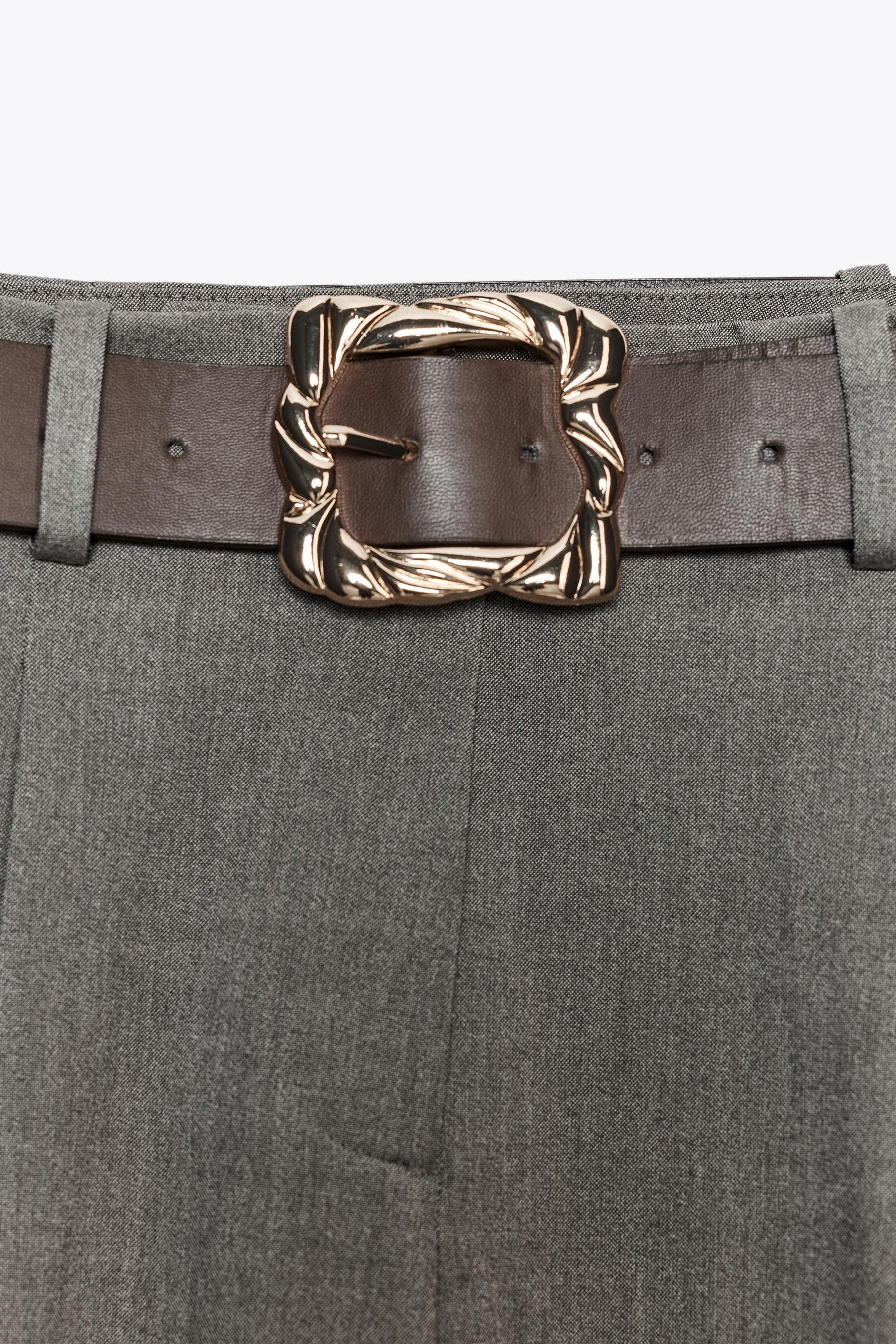 Belted Straight-Leg Trousers
