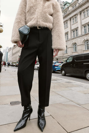 Houndstooth Trousers with Belt