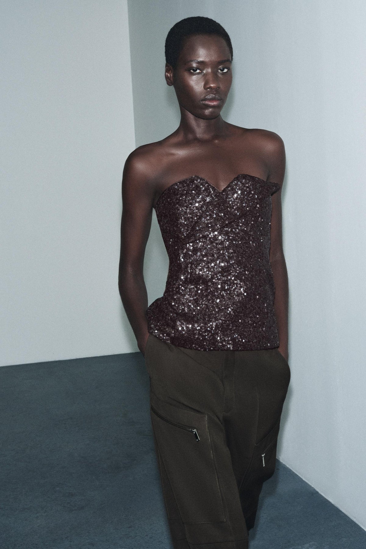 Sequin Bustier Top