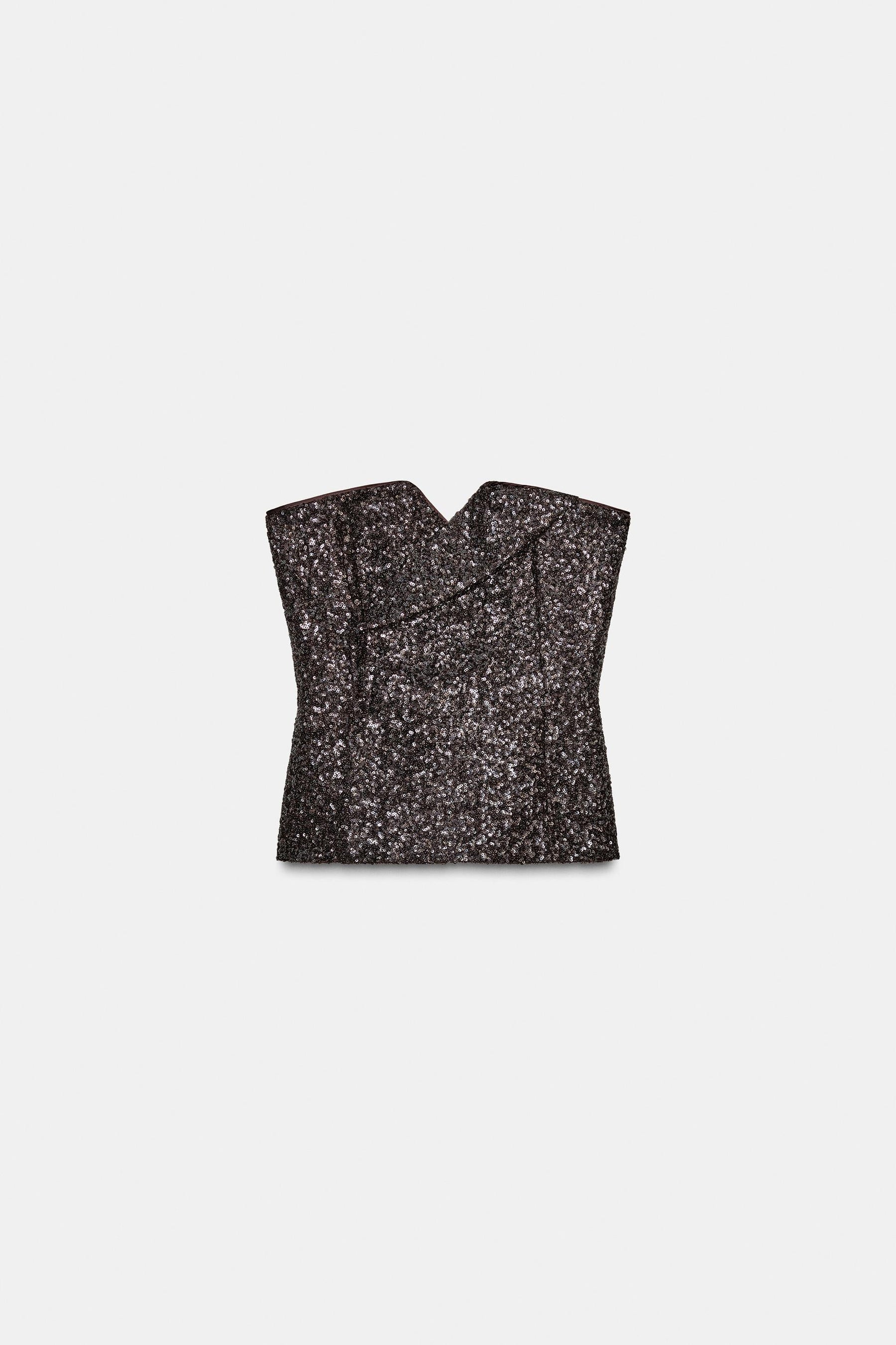 Sequin Bustier Top
