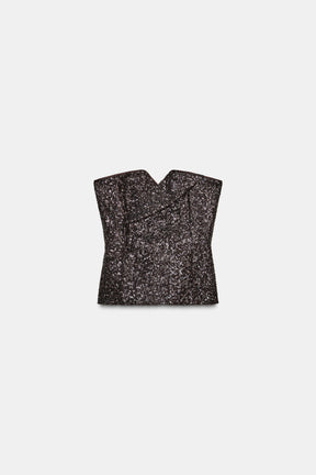 Sequin Bustier Top