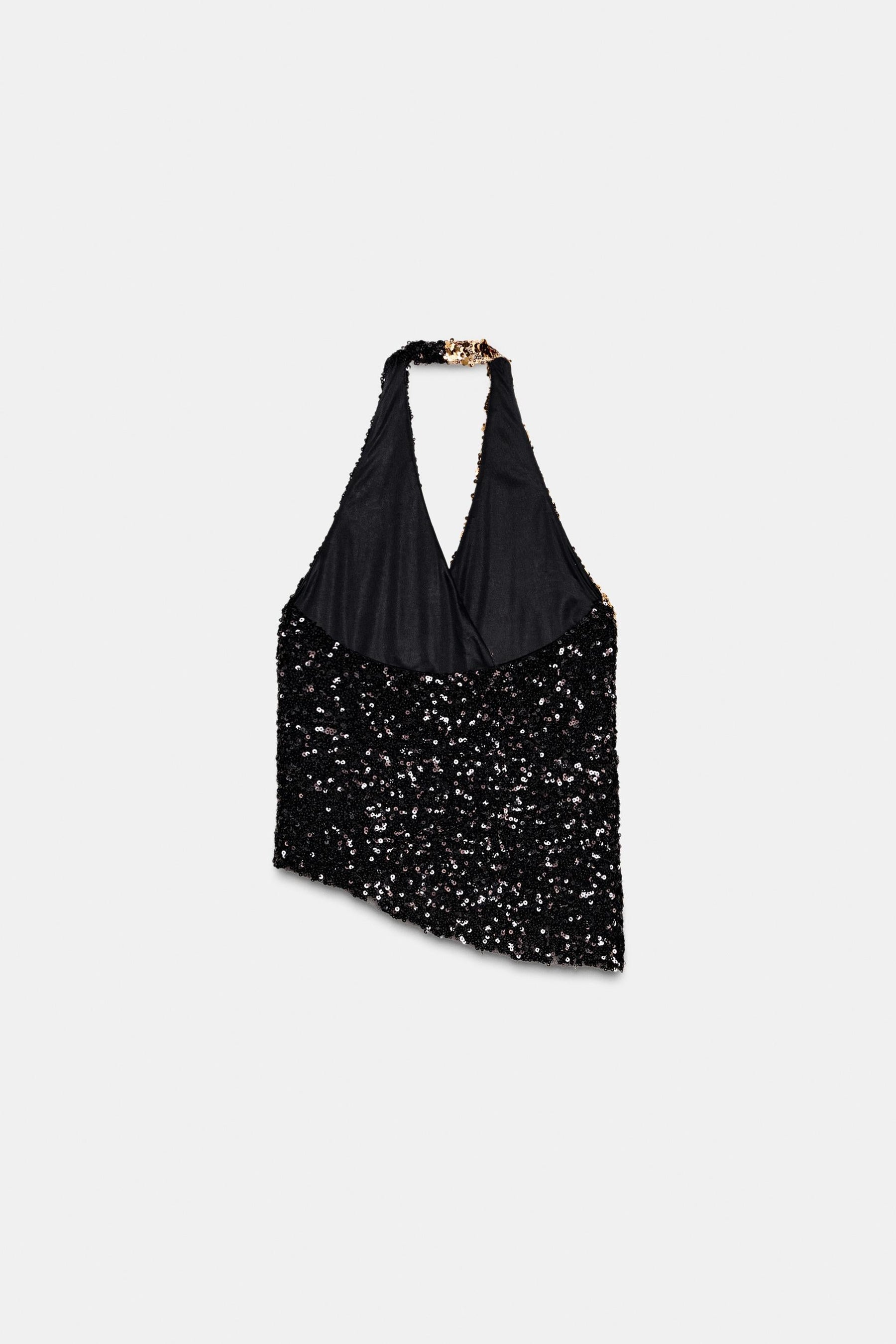 Sequined Halter Top